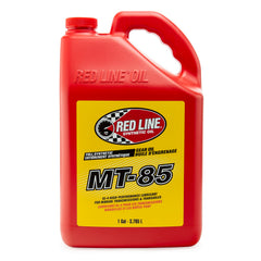 Red Line MT-85 front label showing product identity and benefit
