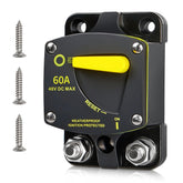 RED WOLF front panel view showing breaker and reset lever for easy access