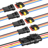 RED WOLF front packaging showing five 4-pin waterproof connector kits and contents benefit quick replacement