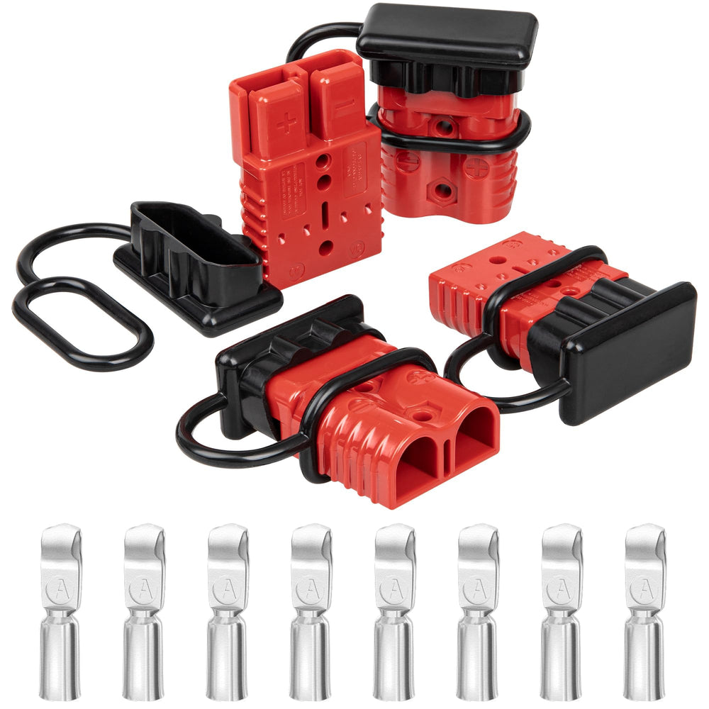 RED WOLF front view of SB175 plug showing robust housing and secure lock benefit