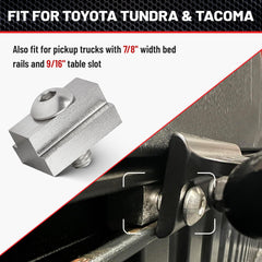 RED WOLF side profile of T-slot nut showing compact footprint and secure clamp