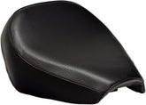 RedCap front view of complete black mini bike seat showing fit and finish for easy replacement