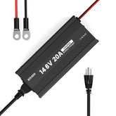 Redodo charger front view showing connectors and compact profile for convenient installation