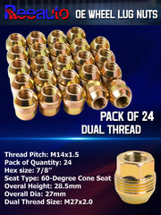 Reeauto closed-end lug nut top view protecting wheel stud threads and reducing contamination