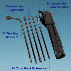 Reeauto close-up of lug wrench showing corrosion-resistant finish for reliable torque