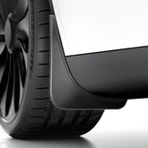 REEVAA front mud flap installed on Tesla Model X protecting lower paint