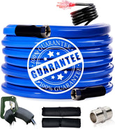 REHOSEUP front view of packaged heated RV hose showing ready-to-use benefit