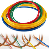 Relaxweex front view of 4pcs copper tubing kit showing included diameters and labels for quick selection