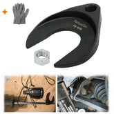 ReluxGo front view adapter showing U-shaped 48mm opening for easy axle extraction