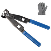 ReluxGo front view of crimper showing straight jaws and robust frame for precise crimps