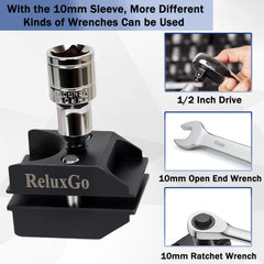 ReluxGo side profile clamped to hub showing precise alignment benefit