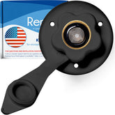 Renator front flange view showing black face and brass body, durable outdoor connection