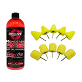 Renegade Products Pro Red bottle front view showing polish for wheels and trim shine