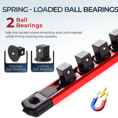 Reniteco close-up of clip spring ball bearing for secure socket hold