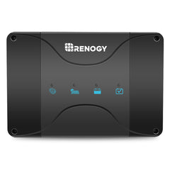 Renogy front panel view showing controls and status LEDs for easy monitoring