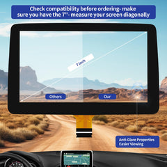 RESNAVSCREN glass texture close-up showing scratch-resistant clarity benefit