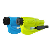 RESQME front view showing blue and yellow tools and benefits of quick access