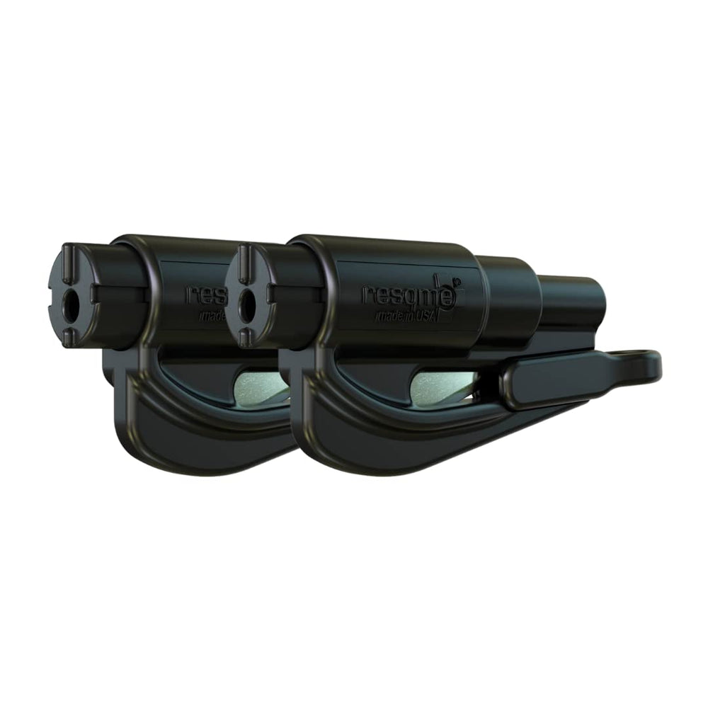 RESQME front product view showing compact keychain design and easy-grip benefit