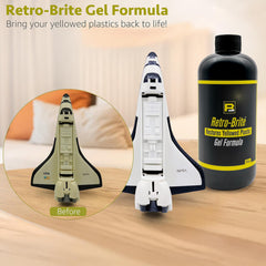 Retro-Brite applied to sneaker sole showing improved coverage and results