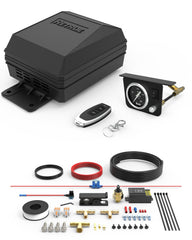 RETRUE compressor front view showing compact design and fast inflation benefit