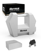 RETRUE Cyber Lock front view showing robust steel body and secure fit benefits
