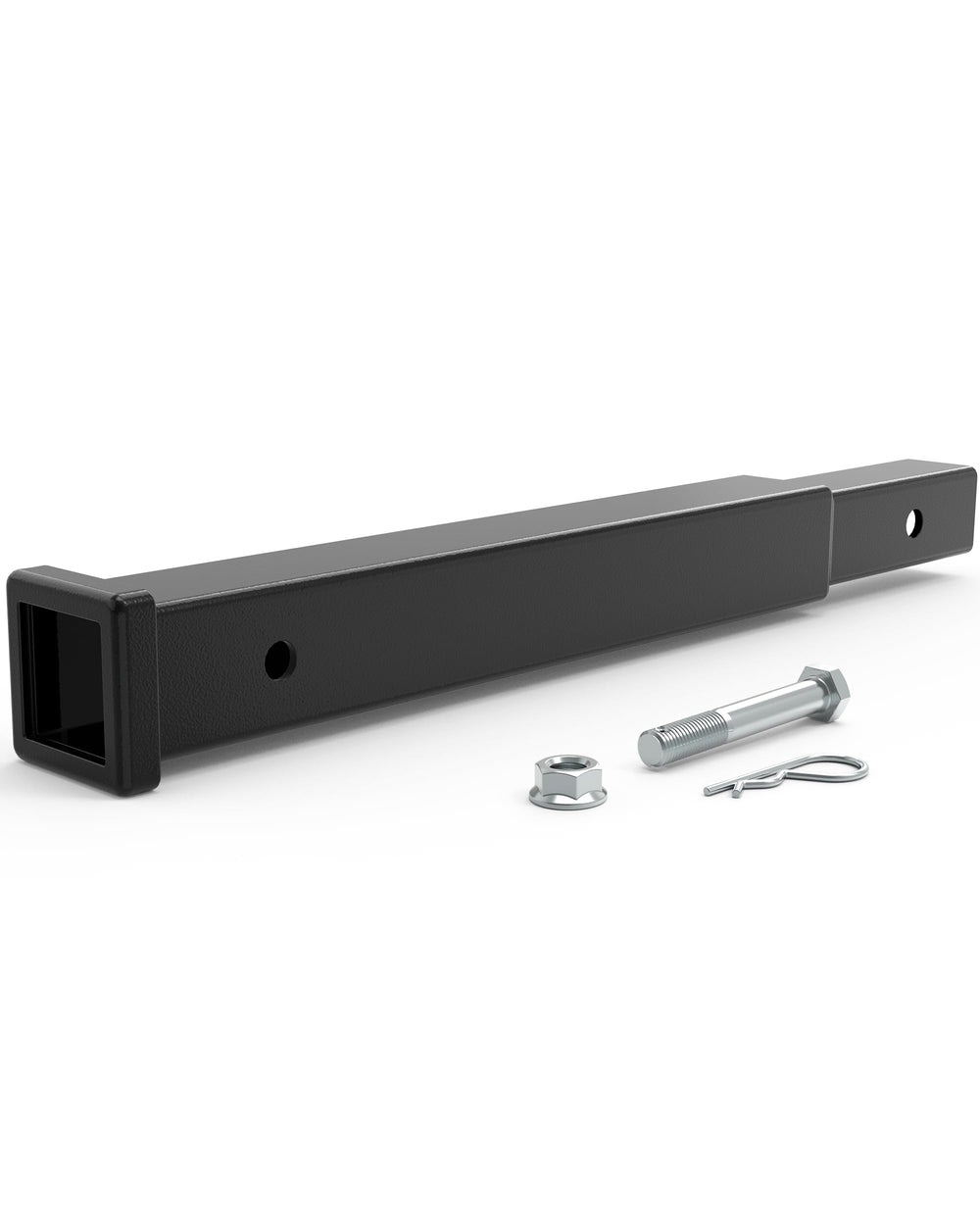 RETRUE hitch extender front profile showing length and sturdy build for added clearance