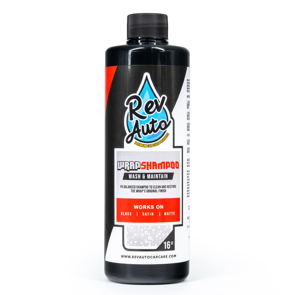 Rev Auto front label showing product name and safe wrap use