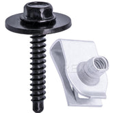 Rexka front packaging showing 20-piece U-nut and screw kit for GM vehicles benefits organized set