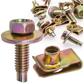 Rexka front packaging showing 10 bolts and 10 U-nuts ready for vehicle repairs