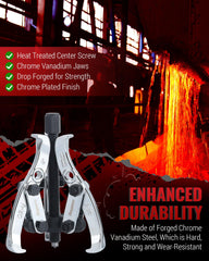 Reywoo forcing screw and swivel thrust plate detail offering protected shaft contact