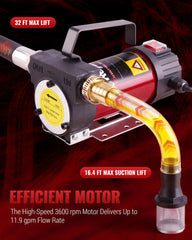 Reywoo pump mounted on platform with secure base for stable portable use