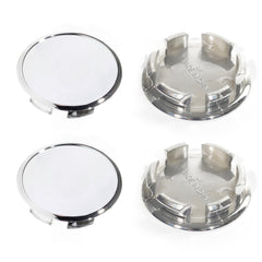 Rheedal front view of four chrome center caps showing neat fit and shine benefit