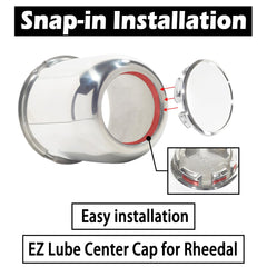Rheedal installed on wheel showing restored appearance and quick upgrade