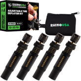 Rhino USA deflator kit front view showing four pieces and pouch for fast air-down
