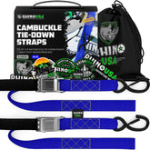 Rhino USA front packaging showing two cambuckle straps and product branding protecting bikes