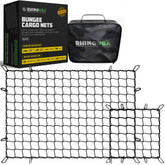 Rhino USA front packaging showing complete cargo net kit for quick identification and convenience