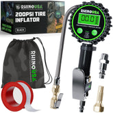 Rhino USA inflator gauge front view showing controls and display for quick checks