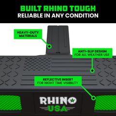 Rhino USA reflective strips highlighted for improved low-light visibility