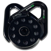 Rhino USA snatch block front angle showing solid frame and low friction benefit