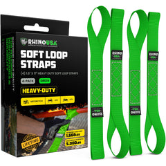 Rhino USA soft loop front packaging showing four loops and benefits
