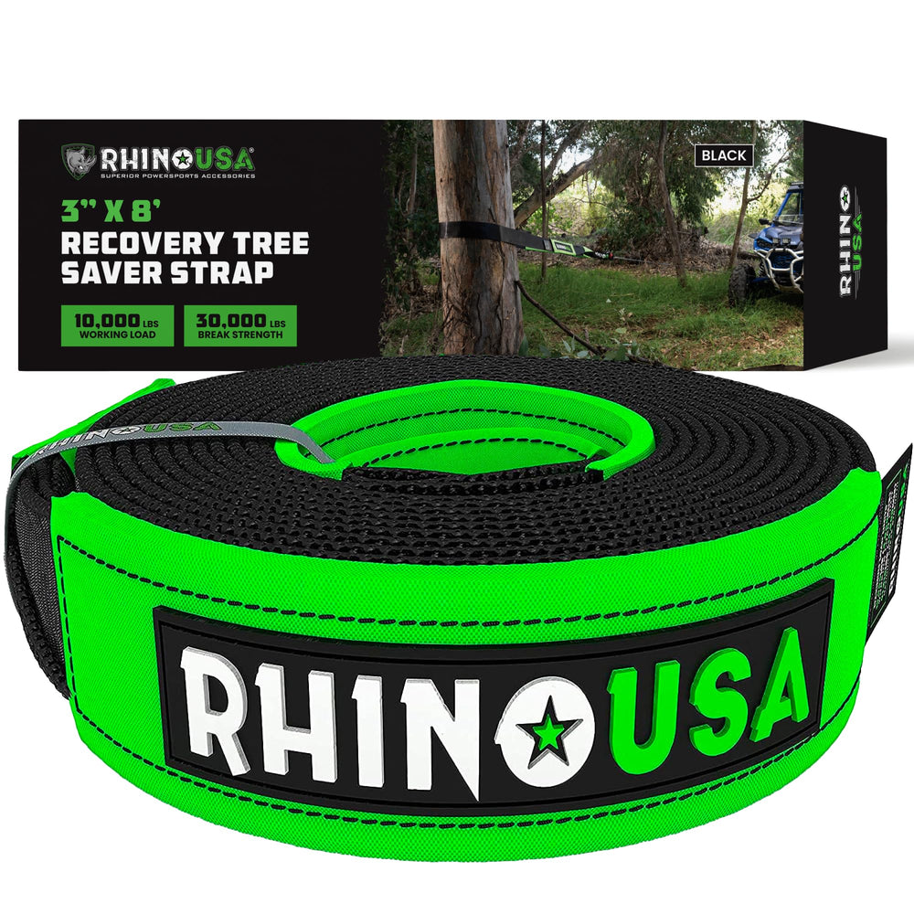 Rhino USA front packaging view showing strap and rating benefits
