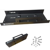 RHINOVAL front view of mounting plate showing fit and matte black finish benefits