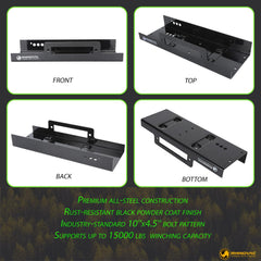 RHINOVAL side profile showing 5mm thickness and raised pattern for clear bolt clearance benefit