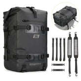 Rhinowalk tail bag front view showing sleek waterproof design and secure storage