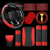 Riakrum steering wheel installed showing red accents and improved grip