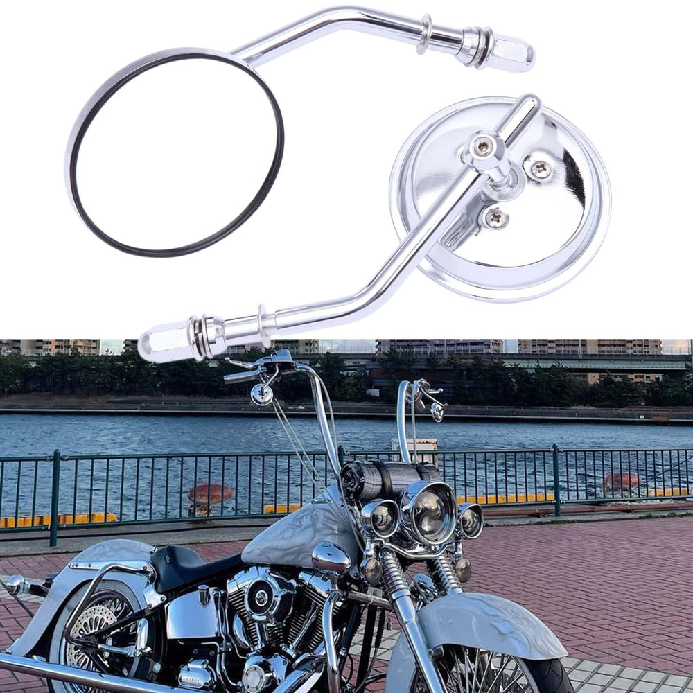 Rich Choices front view chrome mirrors showing compact design and improved visibility