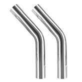 Richeer front view of 45° stainless elbow showing polished finish and fitment benefit