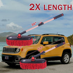 RIDE KINGS extendable handle extended to reach high vehicle roofs