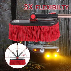 RIDE KINGS telescoping pole fully extended to reach high vehicle roofs easily