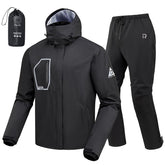 RIDEIRON front jacket view showing waterproof coverage and easy closure